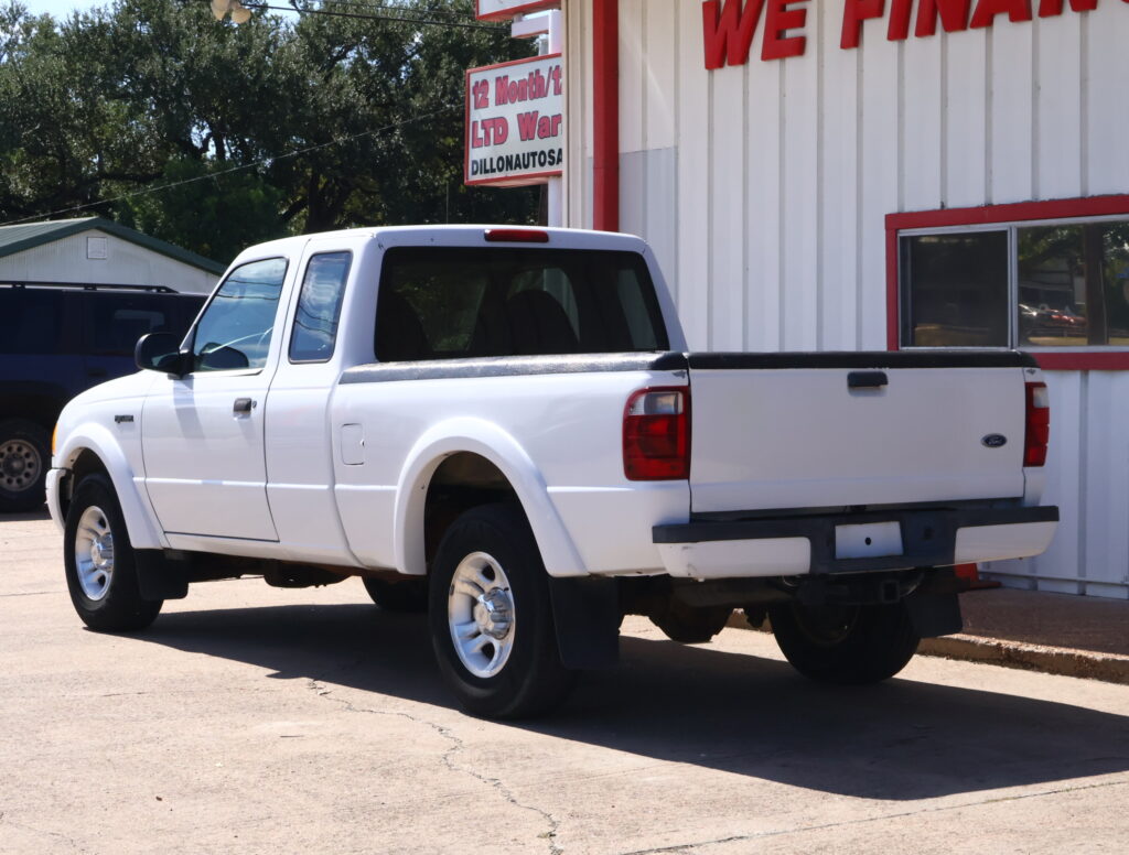 2003 WHITE FORD RANGER EXT CAB PICKUP 2-DR