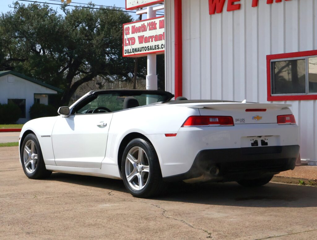 2014 WHITE CHEVROLET CAMARO CONVERTIBLE 2-DR