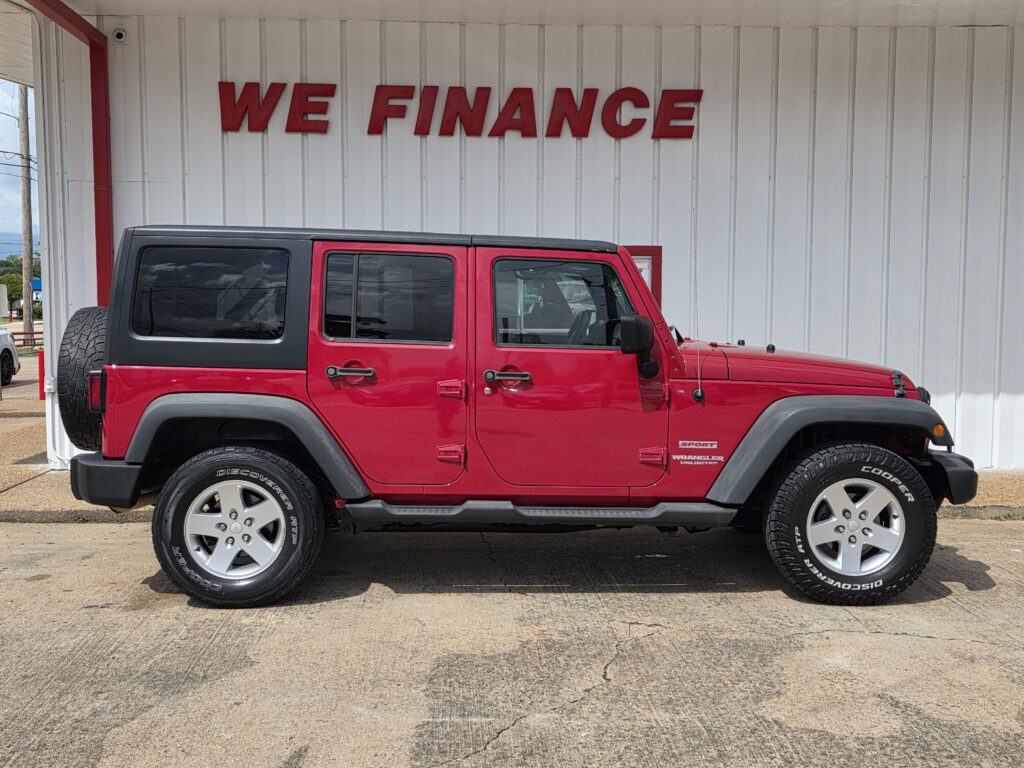 2011 RED JEEP WRANGLER SUV 4-DR
